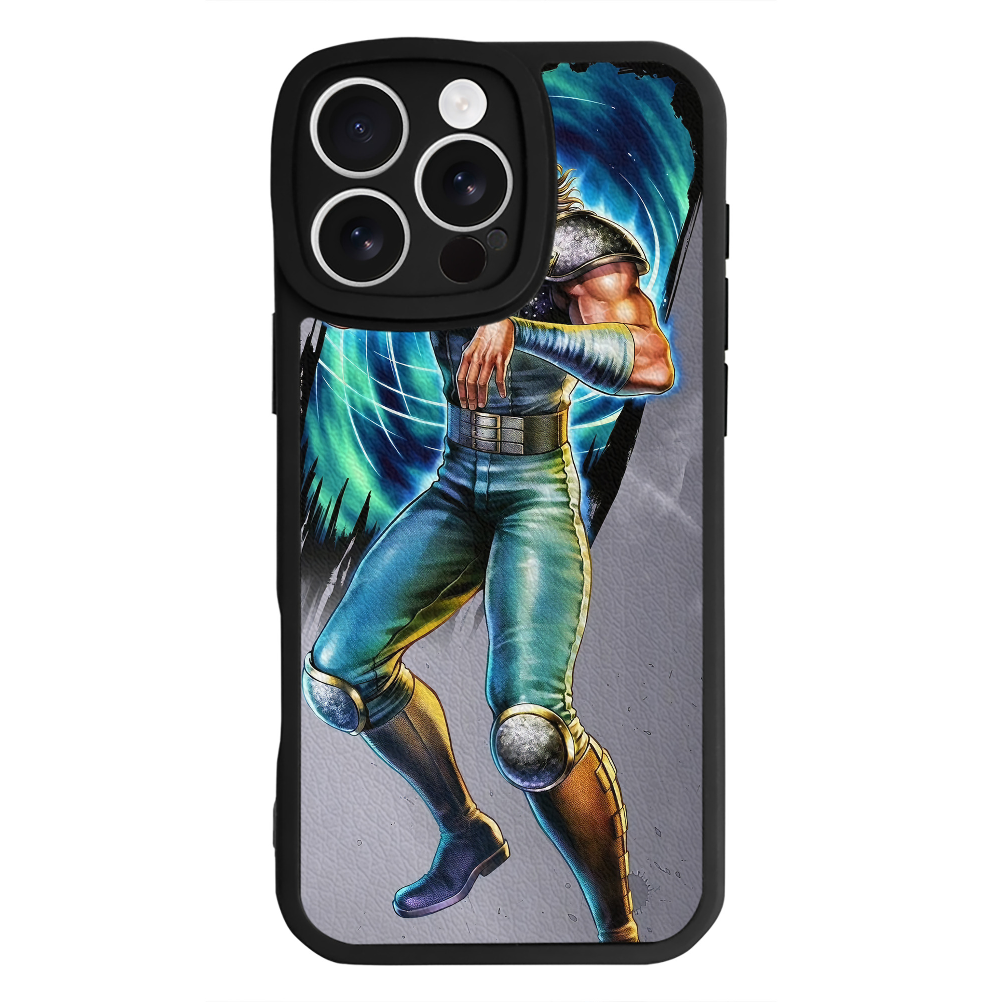 （画像用） 北斗の拳 Fist of the North Star 【iPhone 16シリーズ対応】シリコンスマホケース（レザー調） 材質：シリコン